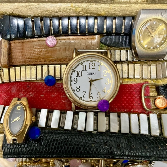 Unique, One-of-a-Kind, Jewelry Decorated Birdhouse! Beautiful! - Picture 2 of 11